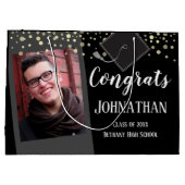 Grand Sac Cadeau Graduation Félicitations Une photo (Dos)