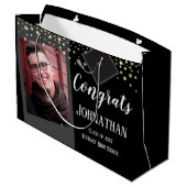 Grand Sac Cadeau Graduation Félicitations Une photo (Dos Angle)