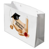 Grand Sac Cadeau Graduation personnalisée (Dos Angle)