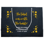 Grand Sac Cadeau Graduation personnalisée Gold Star (Dos)