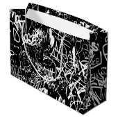 Grand Sac Cadeau Graffiti Abstrait Collage Motif d'impression (Dos Angle)