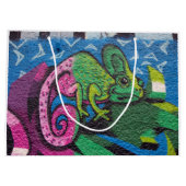 Grand Sac Cadeau Graffiti coloré Chameleon (Dos)