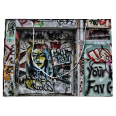 Grand Sac Cadeau Graffiti Cool Moderne Urbain Art de rue (Devant)