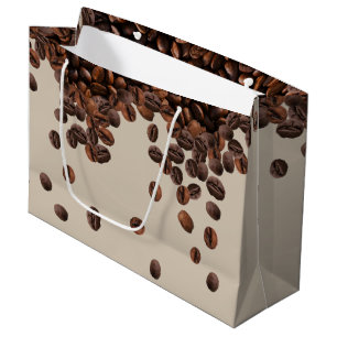 Grand Sac Cadeau Grains de café