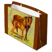 Grand Sac Cadeau grand cheval petit cheval (Dos Angle)