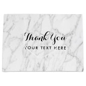 Grand Sac Cadeau Grand chic brillant marbre blanc en pierre (Devant)