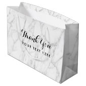 Grand Sac Cadeau Grand chic brillant marbre blanc en pierre (Dos Angle)