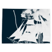 Grand Sac Cadeau Grand navire et nuages Nautique (Dos)