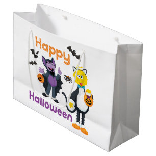 Grand Sac Cadeau Grand oiseau et nombre   Joyeux Halloween