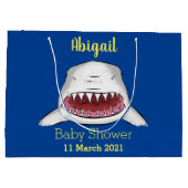 Grand Sac Cadeau Grand requin blanc moyen dessin animé (Dos)