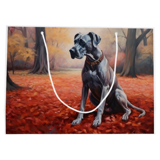 Grand Sac Cadeau Grande Danse en automne Feuilles automne Inspirati (Dos)