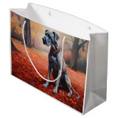 Grand Sac Cadeau Grande Danse en automne Feuilles automne Inspirati (Dos Angle)