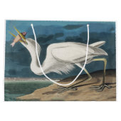 Grand Sac Cadeau Grande Peinture de la faune d'Audubon Heron blanc (Dos)
