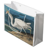 Grand Sac Cadeau Grande Peinture de la faune d'Audubon Heron blanc (Devant Angle)