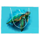 Grand Sac Cadeau Grande tortue de mer (Dos)