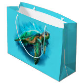 Grand Sac Cadeau Grande tortue de mer (Dos Angle)
