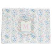 Grand Sac Cadeau Grandmillennial Floral Personalized Gift Bag (Devant)