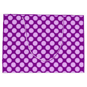 Grand Sac Cadeau Grands rétros points - orchidée et pourpre (Dos)