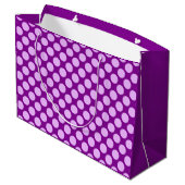 Grand Sac Cadeau Grands rétros points - orchidée et pourpre (Dos Angle)