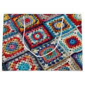 Grand Sac Cadeau Granny Carré Crocheted Quilt (Devant)
