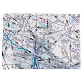 Grand Sac Cadeau Graphique aéronautique (Devant)