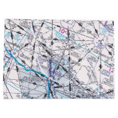 Grand Sac Cadeau Graphique aéronautique (Dos)