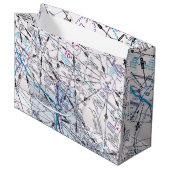 Grand Sac Cadeau Graphique aéronautique (Devant Angle)