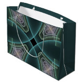 Grand Sac Cadeau Graphique géométrique Turquoise moderne (Dos Angle)