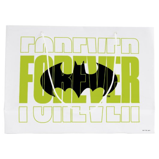 Grand Sac Cadeau Graphisme de typographie Forever Batman (Dos)
