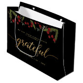 Grand Sac Cadeau Grateful Modern Script Holly Pine business logo (Devant Angle)