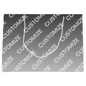 Grand Sac Cadeau Gray (changeable color) Ombre & Text Pattern (Devant)