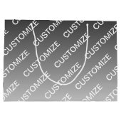 Grand Sac Cadeau Gray (changeable color) Ombre & Text Pattern (Dos)