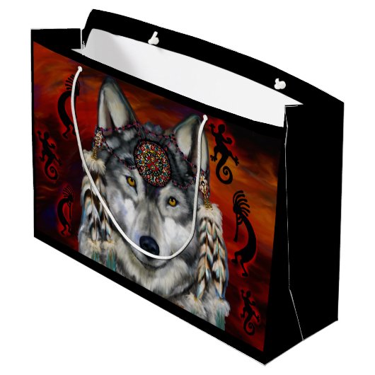GRAND SAC CADEAU GRAY WOLF (Dos Angle)