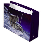 Grand Sac Cadeau Gray Wolves (Devant Angle)