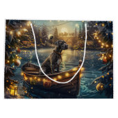 Grand Sac Cadeau Great Dane Christmas Festive Voyage (Dos)