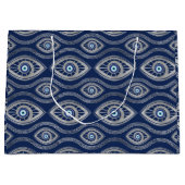 Grand Sac Cadeau Grec Mati Mataki - motif d'oeil mauvais de (Devant)