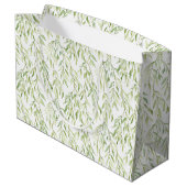 Grand Sac Cadeau Green Leaves Bridal Shower (Dos Angle)