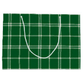 Grand Sac Cadeau Green Mistletoe Plaid (Dos)