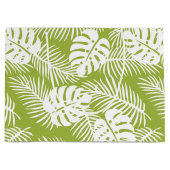 Grand Sac Cadeau Green Palm Feuille Rainforest Motif Simple (Devant)