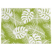 Grand Sac Cadeau Green Palm Feuille Rainforest Motif Simple (Dos)