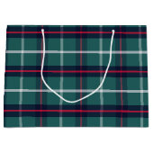 Grand Sac Cadeau Green Plaid Gift Bag (Devant)