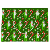 Grand Sac Cadeau Grenouille de protestation pas de rois Noël (Devant)