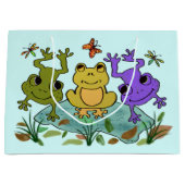 Grand Sac Cadeau Grenouille heureuse (Devant)