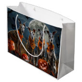 Grand Sac Cadeau Greyhound Halloween Éffrayant (Dos Angle)