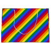 Grand Sac Cadeau Grille arc-en-ciel (Devant)