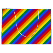 Grand Sac Cadeau Grille arc-en-ciel (Dos)