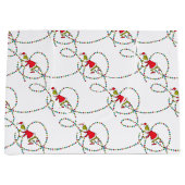 Grand Sac Cadeau Grille | Motif de Noël (Devant)