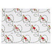 Grand Sac Cadeau Grille | Motif de Noël (Dos)