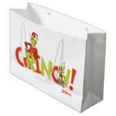 Grand Sac Cadeau Grinch! Character Logo Graphic (Devant Angle)