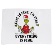 Grand Sac Cadeau Grinch | Everything is Fine (Devant)